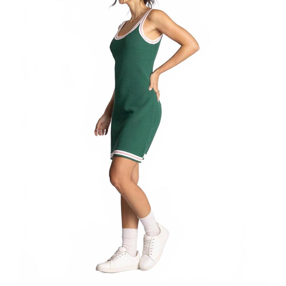 NEW THREAD & SUPPLY becca dress in green/ pink - Picture 2 of 6